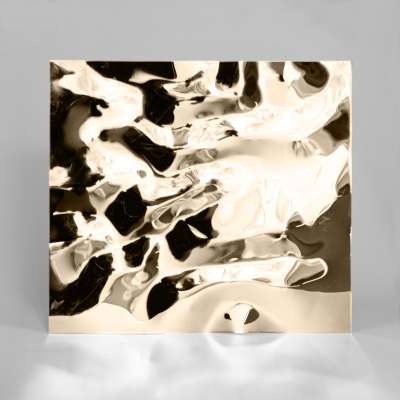 Декоративная нержавеющая сталь 3D Mirror Water Ripple flow move Champagne