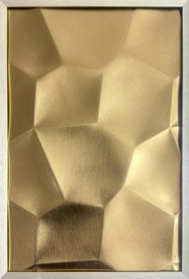 Декоративная нержавеющая сталь 3D Matt 3D Honeycombs Gold Satin
