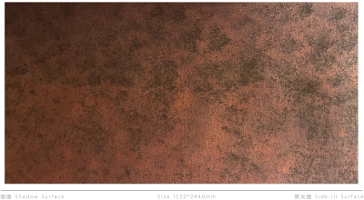 Декоративная нержавеющая сталь Vintage Hammeredbig spotted red copper