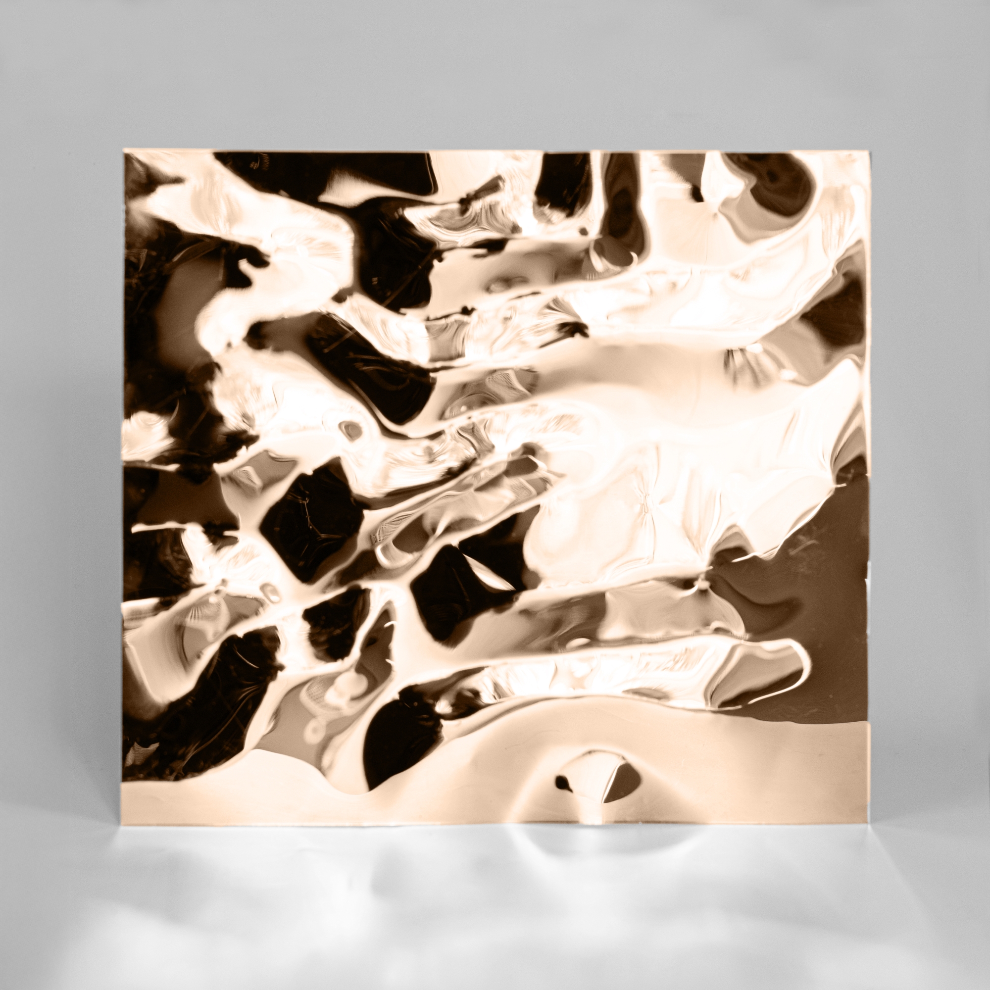 Декоративная нержавеющая сталь 3D Mirror Water Ripple flow move Champagne Deep
