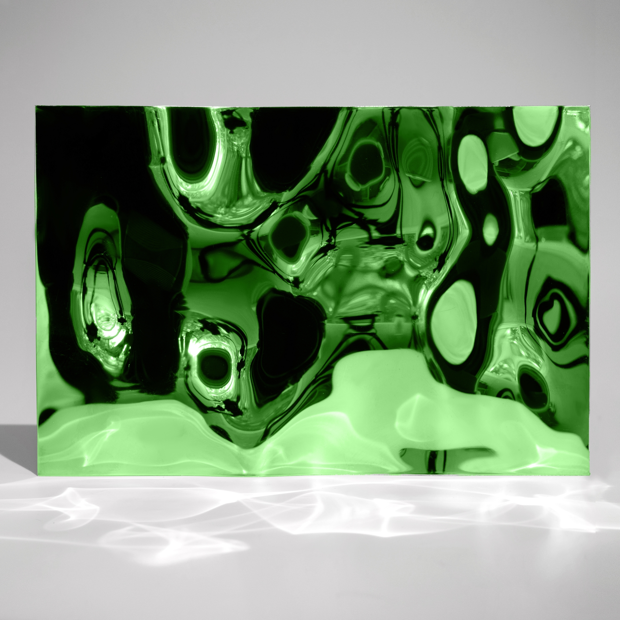 Декоративная нержавеющая сталь 3D Mirror Water Ripple Big Green