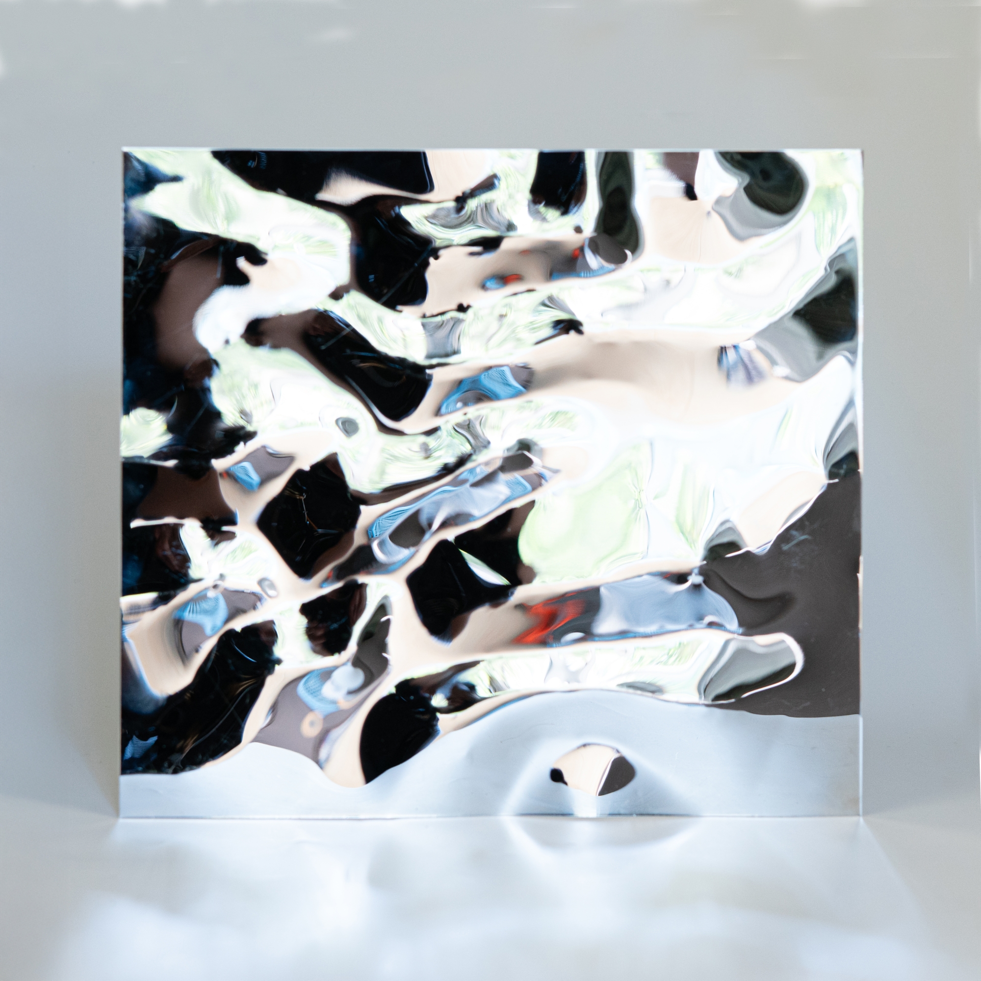 Декоративная нержавеющая сталь 3D Mirror Water Ripple flow move Silver