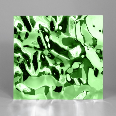 Декоративная нержавеющая сталь 3D Mirror Water Ripple Middle Green