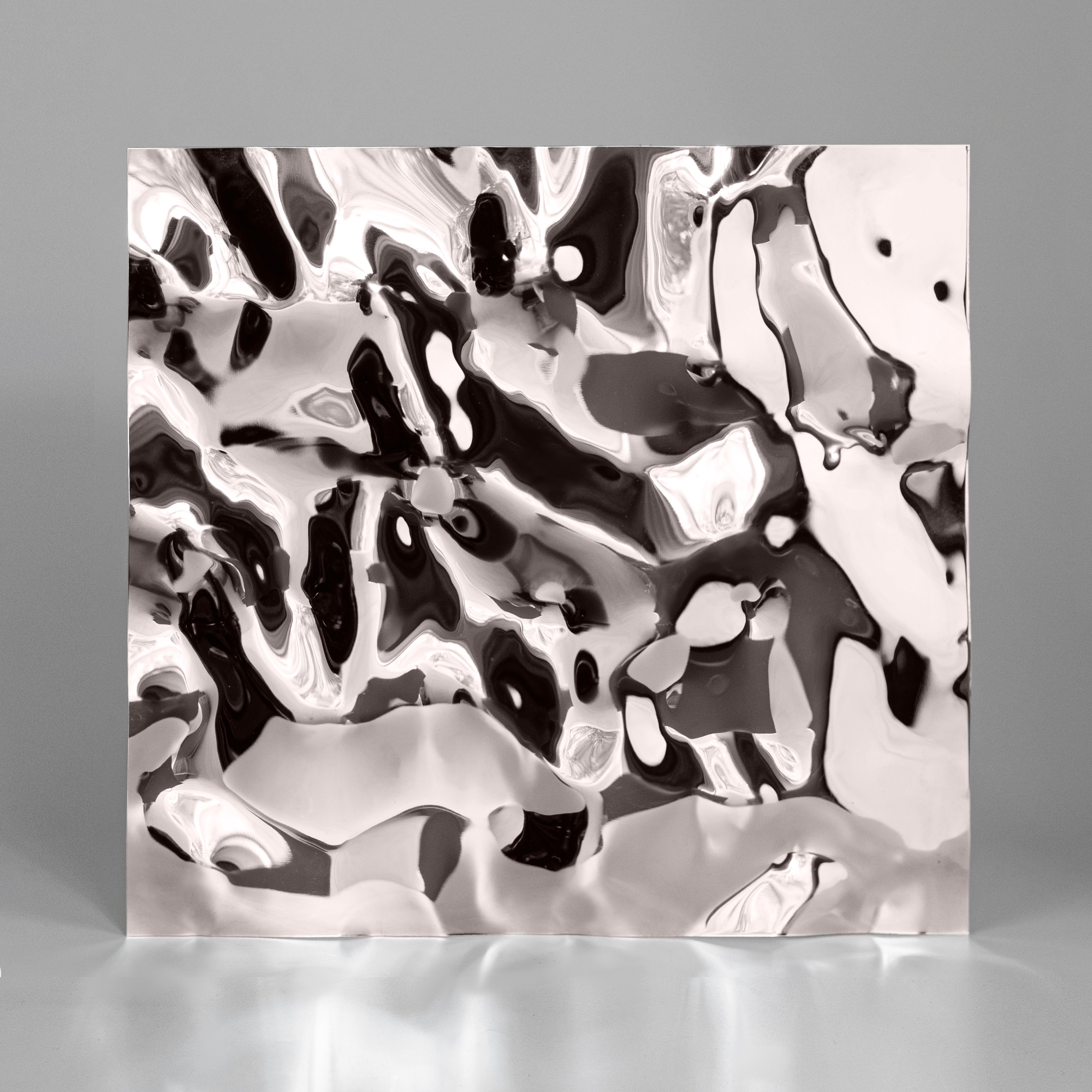 Декоративная нержавеющая сталь 3D Mirror Water Ripple Middle Brown