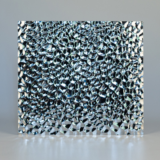 Декоративная нержавеющая сталь 3D Mirror Dragon skin Silver Middle