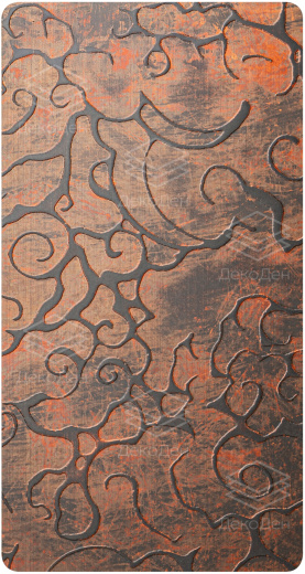 Декоративная нержавеющая сталь Vintage luxury Copper round pattern