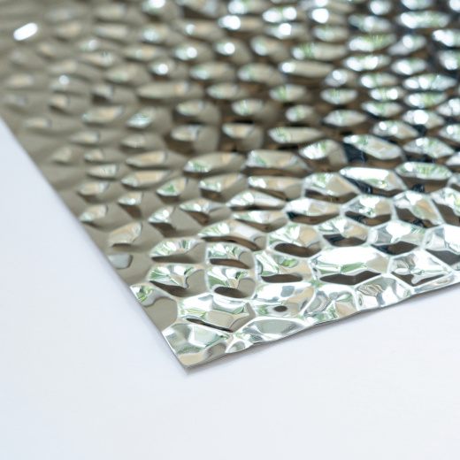Декоративная нержавеющая сталь 3D Mirror Dragon skin Silver Middle