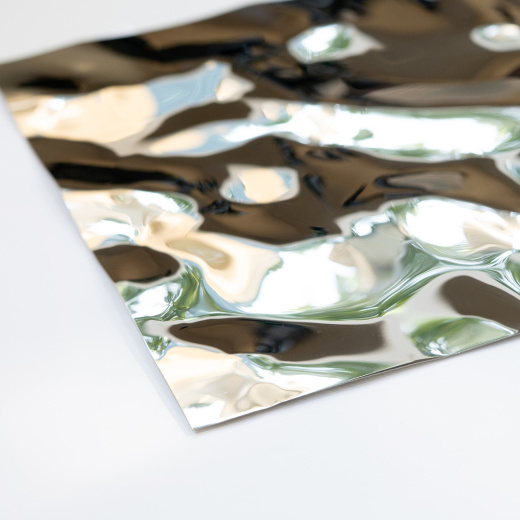 Декоративная нержавеющая сталь 3D Mirror Water Ripple Middle Silver