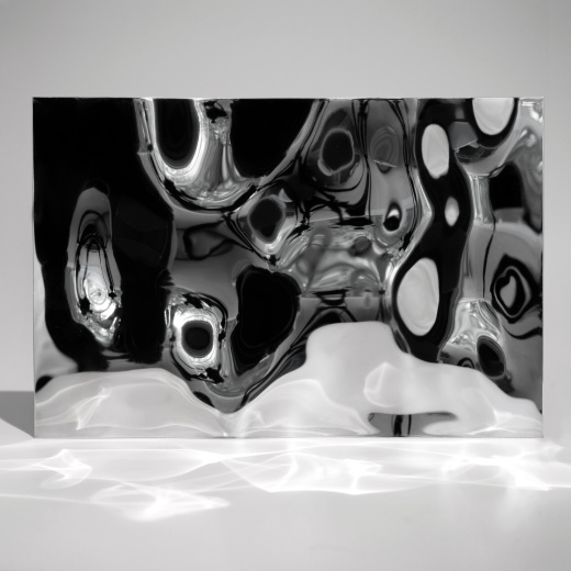 Декоративная нержавеющая сталь 3D Mirror Water Ripple Big Silver