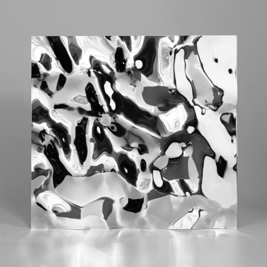 Декоративная нержавеющая сталь 3D Mirror Water Ripple Middle Silver