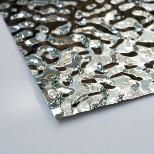 Декоративная нержавеющая сталь 3D Mirror Water Ripple Small Silver