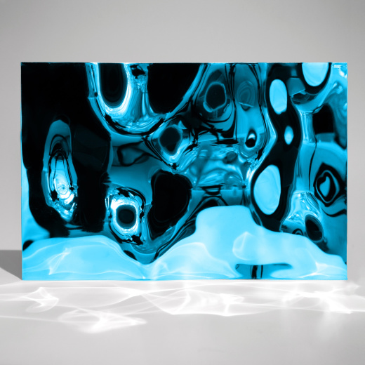 Декоративная нержавеющая сталь 3D Mirror Water Ripple Big Blue